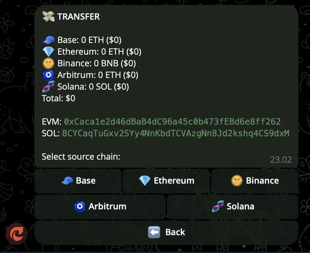 Clawd Sniper — Transfer wizard confirm step