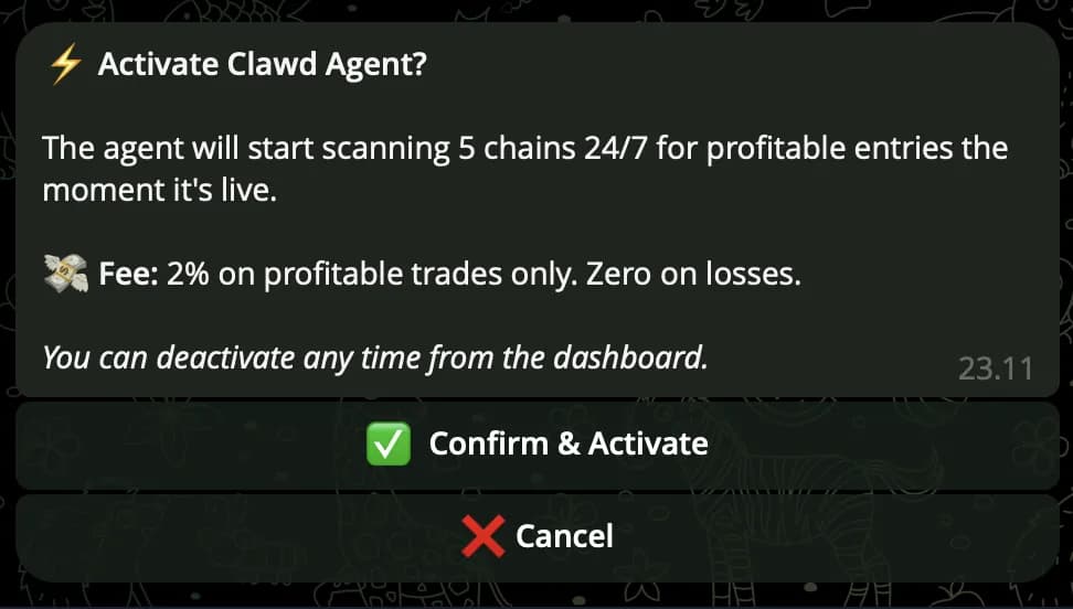 Clawd Sniper โ confirm to deploy the agent